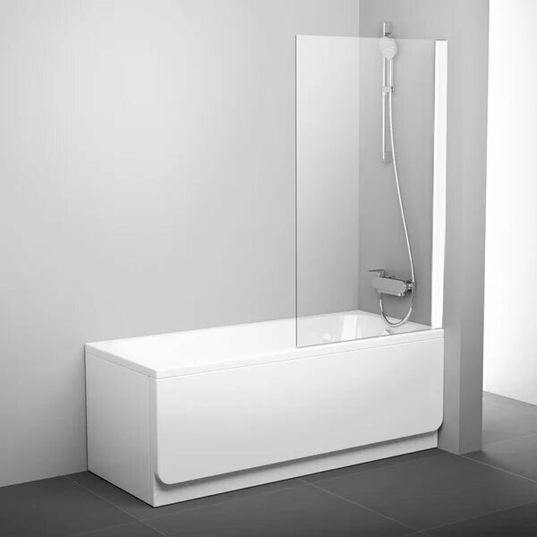 Шторка на ванну Ravak Pivot PVS1-80 80 см стеклянная неподвижная прозрачная