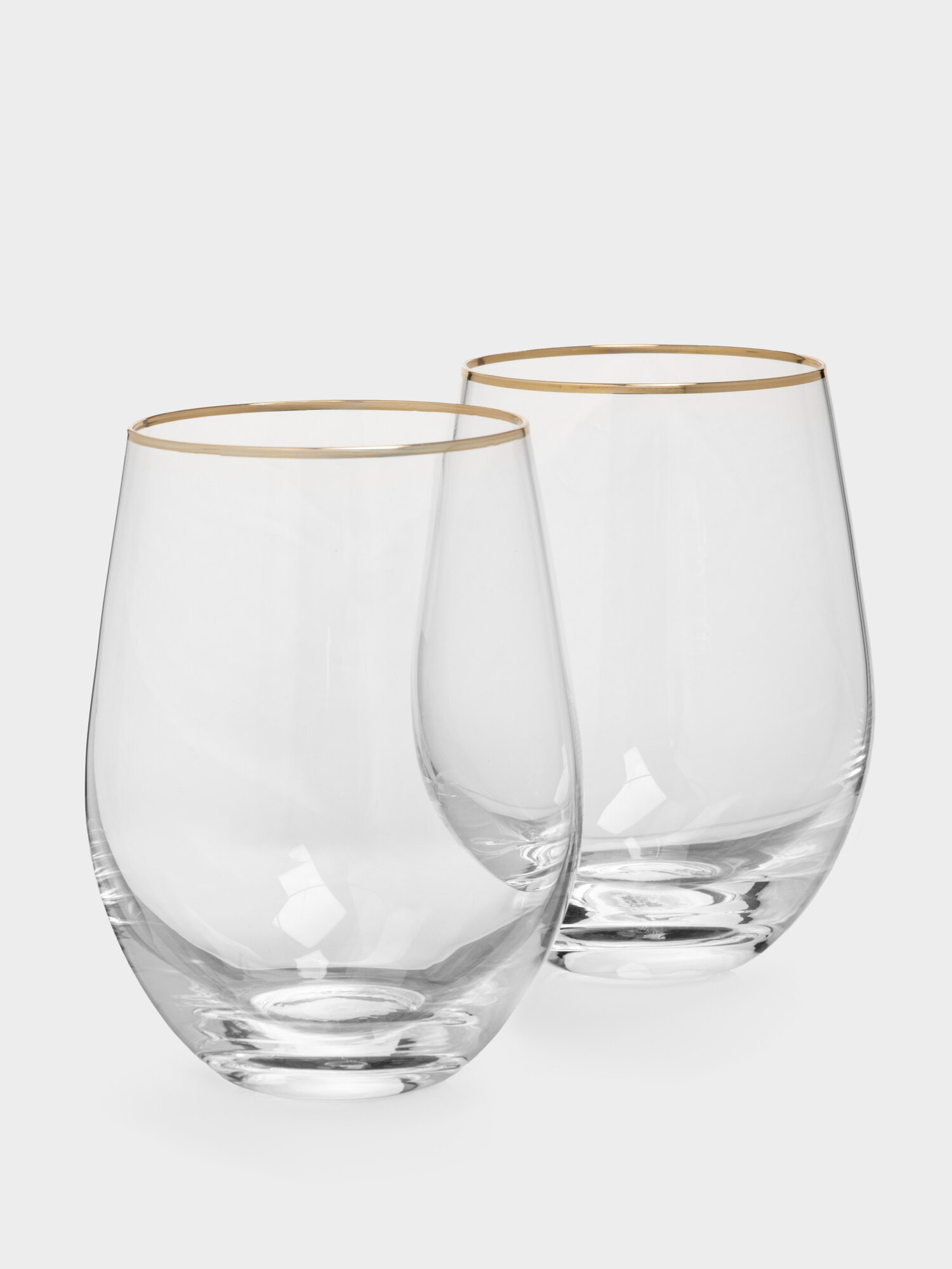 Стакан, 500 мл, 2 шт, стекло, золотистый кант, Ravello — фото 1