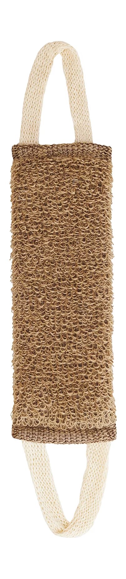 VIVAL Двусторонняя мочалка для тела из крапивы с ручками для глубокого очищения