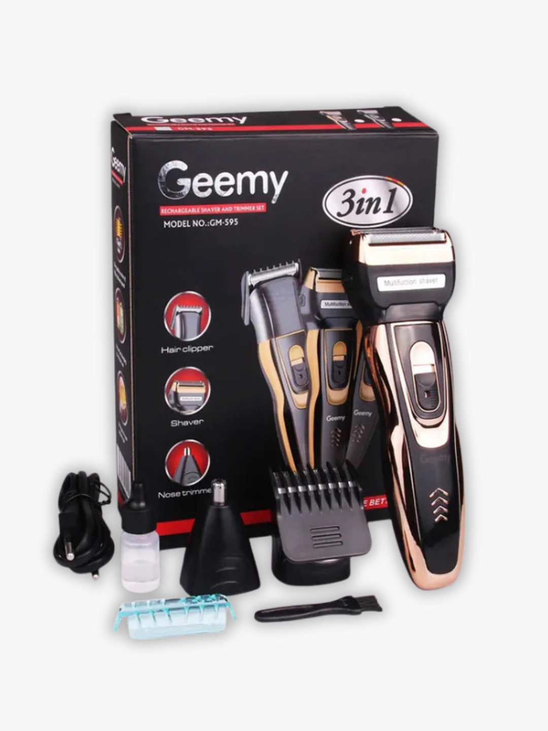 Geemy GM 595, GM 566, электробритва 3 в 1 для триммера для удаления бороды и усов