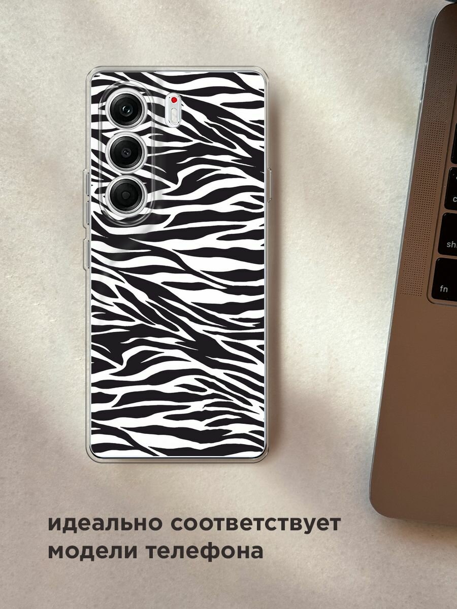 Чехол на Tecno Camon 40 Pro 5G / Текно Камон 40 Про 5G с принтом "Принт зебра" — фото 1