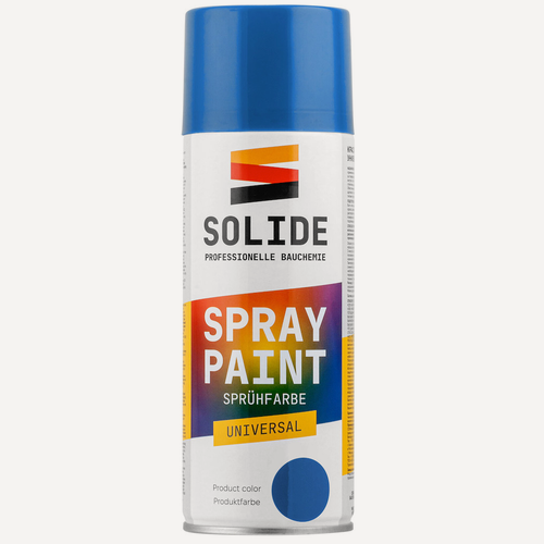 Изображение товара Краска-эмаль аэрозольная акриловая в баллончике универсальная синий SOLIDE 400 мл (SL-27531-1)