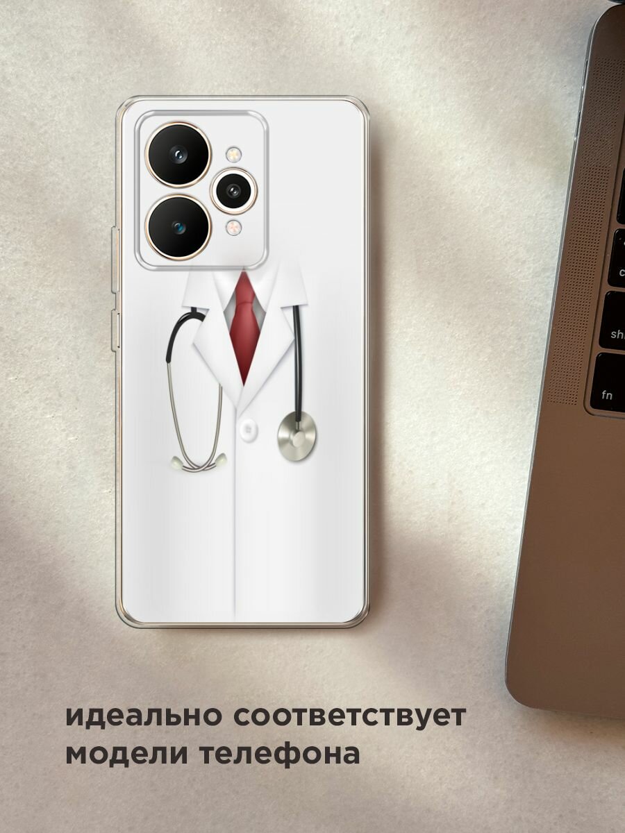 Силиконовый чехол на Realme 15 / Реалми 15 с принтом "Халат врача" — фото 1