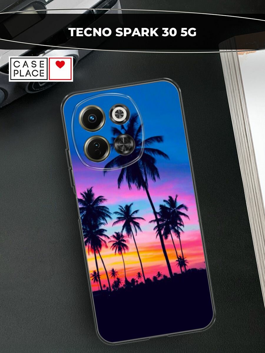 Чехол на Tecno Spark 30 5G / Текно Спарк 30 5G с принтом "Закат 5"