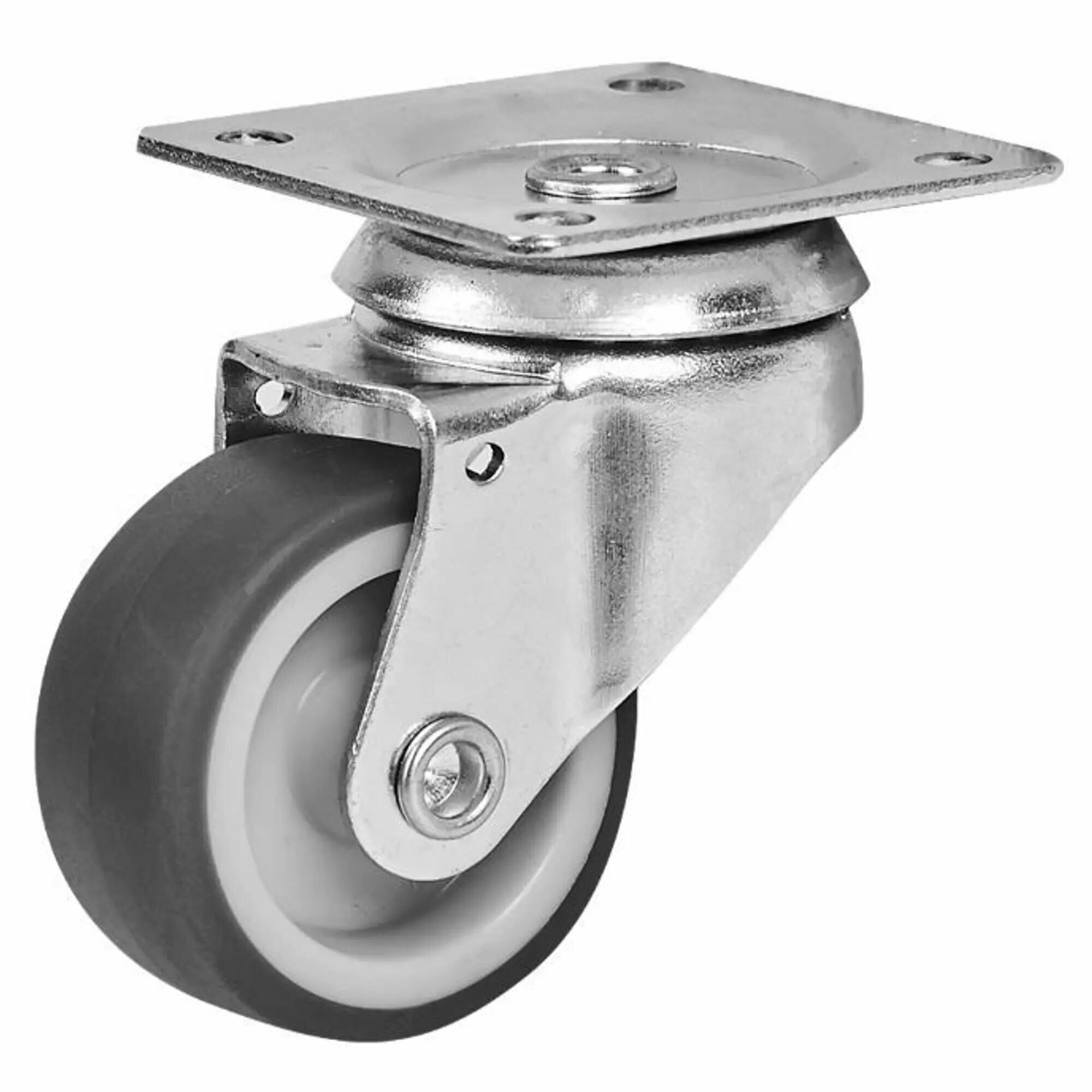 Колесо поворотное без тормоза 60 мм до 50 кг цвет серый