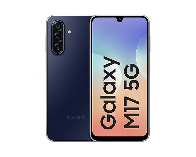 Смартфон Samsung Galaxy M17 5G, 4/128 ГБ, 6.7" дюймовый дисплей, 90Hz, 50Мп AI камера, IP54, Sapphire Black