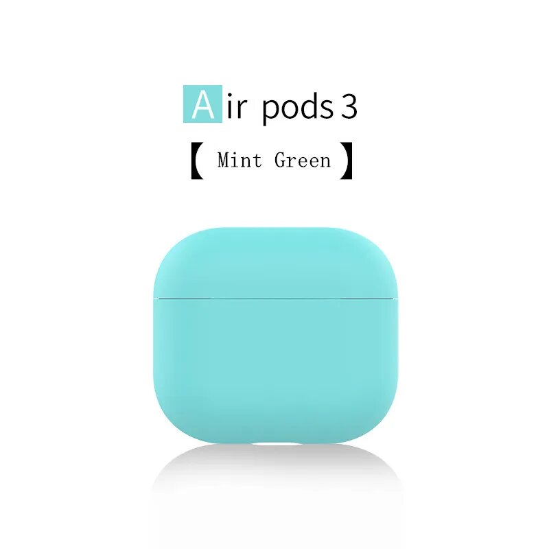 Чехол для AirPods 3 Mint Green силиконовый