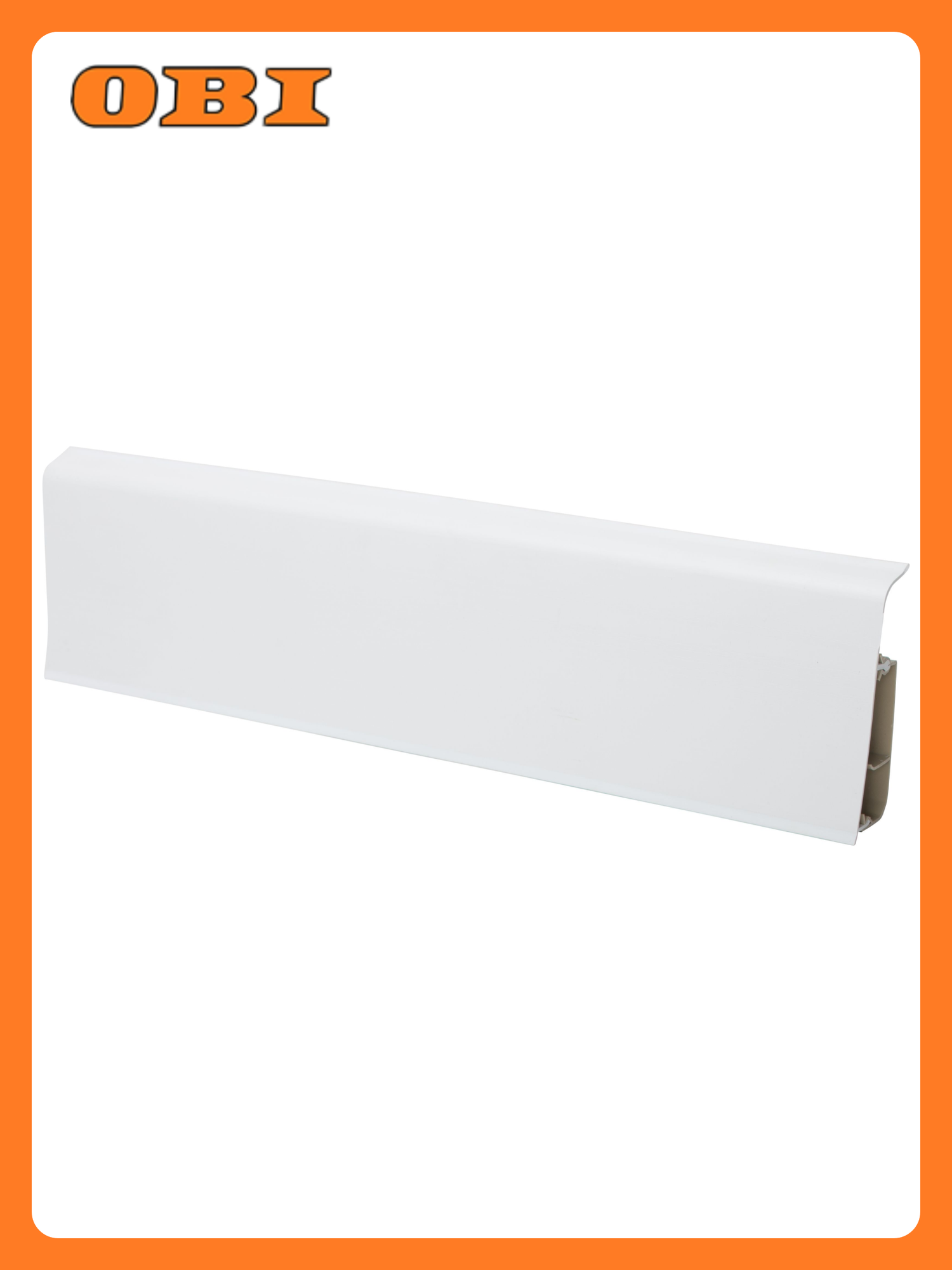 Плинтус Salag Lima ПВХ белый матовый с кабель-каналом 2500 мм