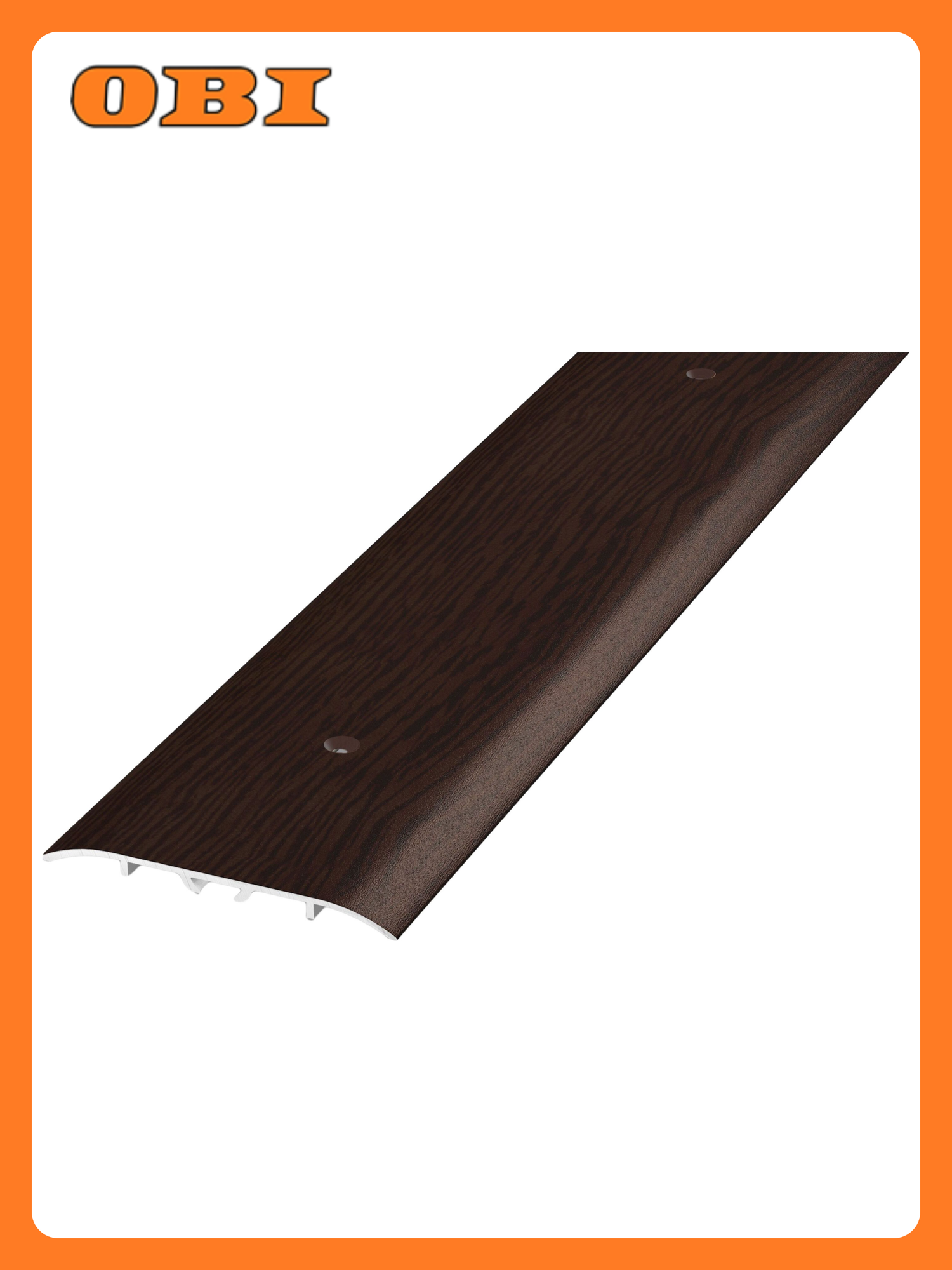 Порог одноуровневый лука ПС 07-1 900.095 дуб венге алюминий 900х60 мм