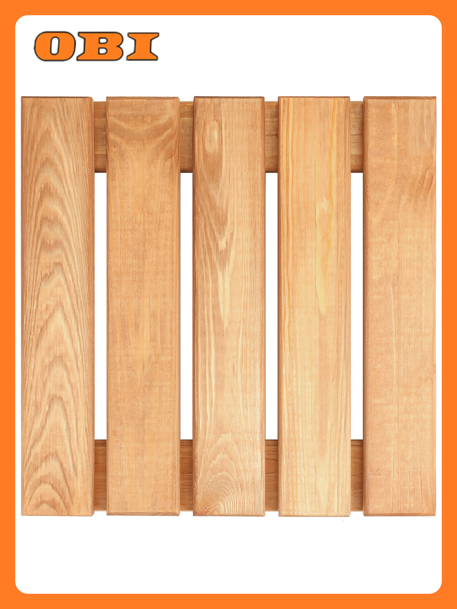 Паркет садовый линейный 40х40х4 см сосна цвет дуб