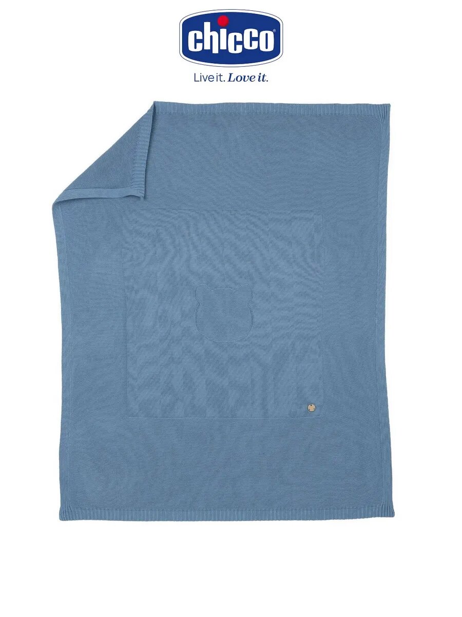 Одеяло для новорожденных Chicco 86х68 см, хлопковое всесезонное
