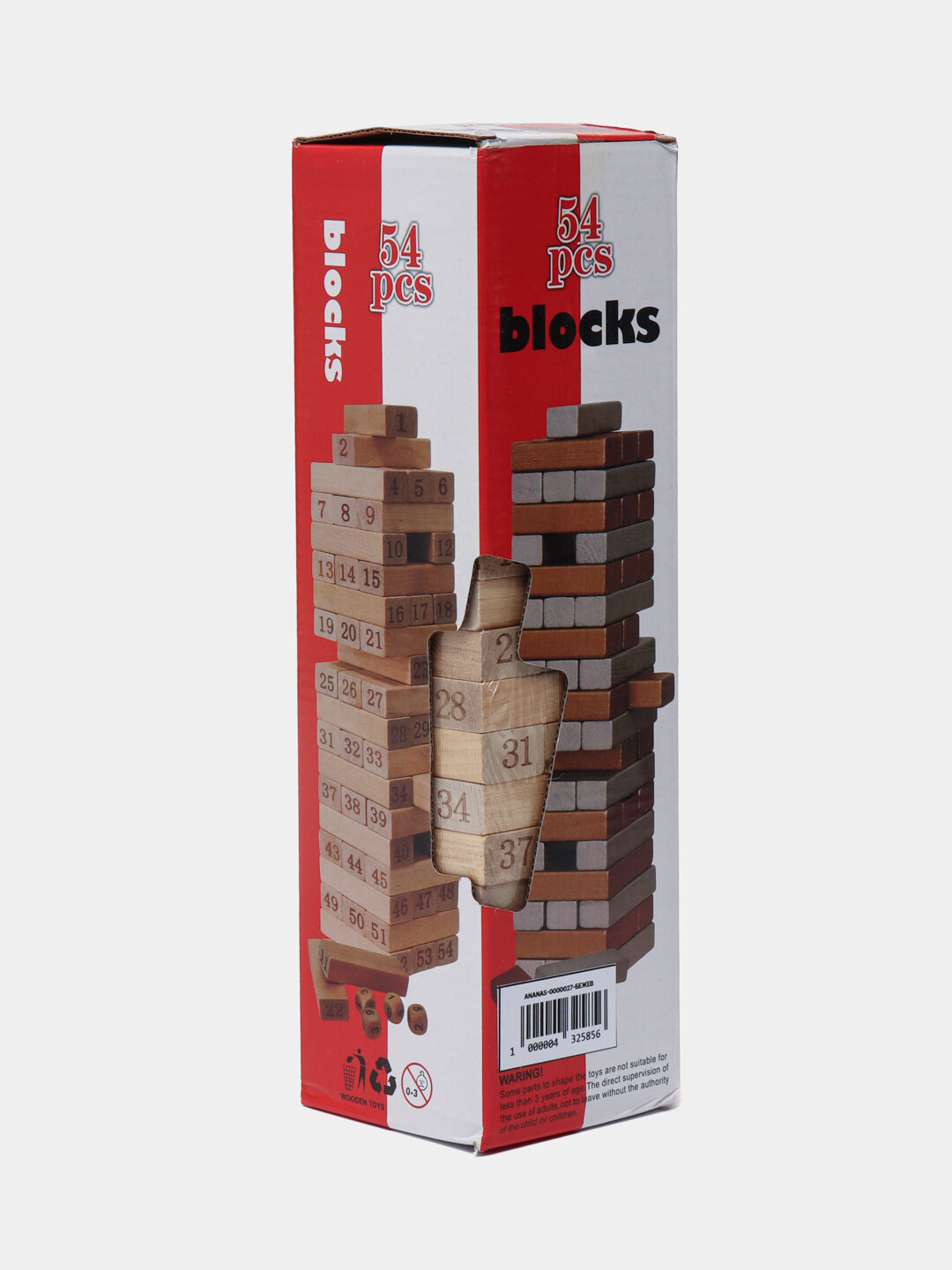 Настольная игра Jenga, падающая башня, 54 деревянных блоков, 28 см