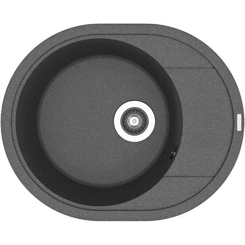 Кухонная мойка Florentina Родос-580 20.240. B0580.102 Черная искусственный камень (литьевой мрамор) встраиваемый