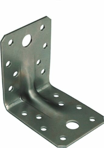 Уголок крепежный усиленный 70x70x55 мм сталь оцинкованная толщина 1.5 мм