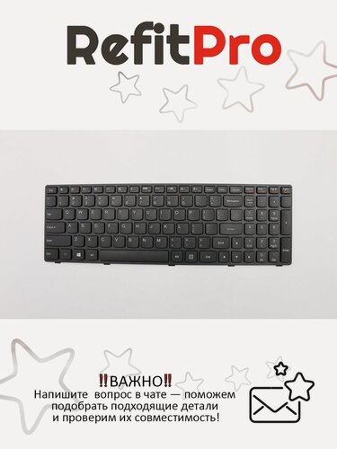 Изображение товара Клавиатура для Ноутбука Lenovo LenovoG500 / G700 раскладка - английская, черная (25210891)