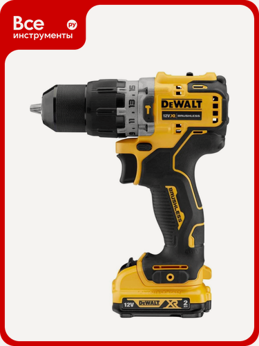 Изображение товара Компактная дрель-шуруповерт DEWALT 12 В XR DCD701D2-QW, резиновая, для работы одной рукой, для одной руки