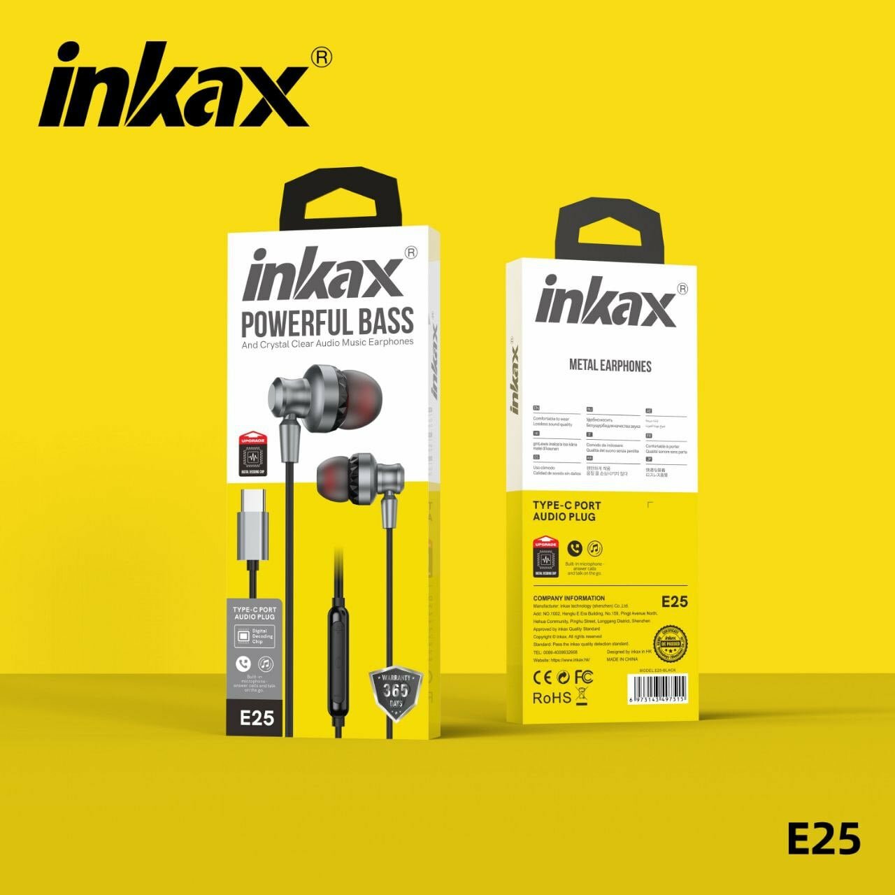 Проводные наушники Inkax E25 Type-C — это качественный продукт.