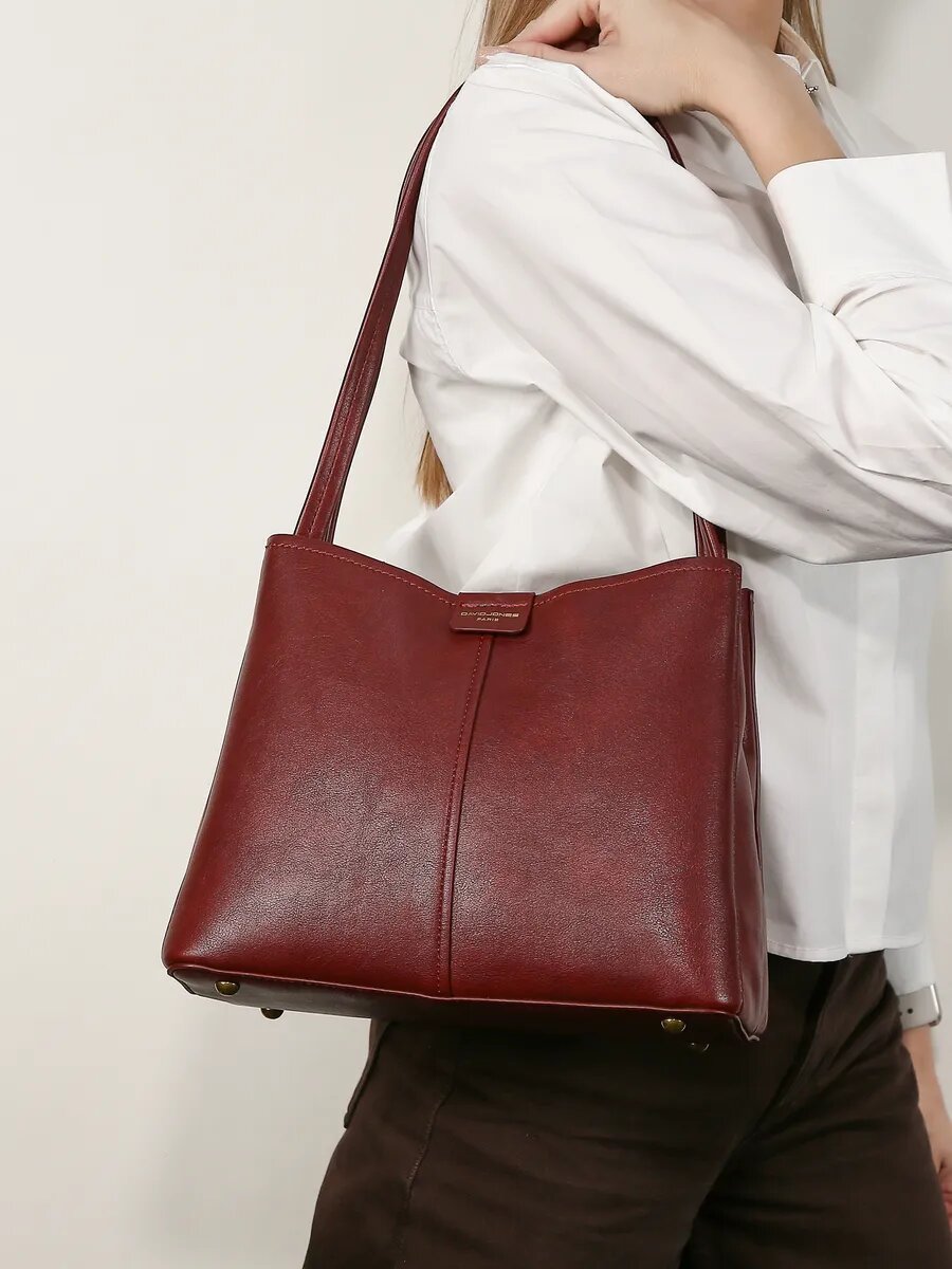 Сумка тоут DAVID JONES, бордовый — фото 1