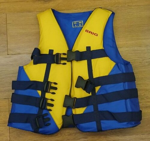 Изображение товара Жилет Спасательный - Страховочный BRIG Inflatable Boats (размер L-XL) - вес 70-90+ кг Синий