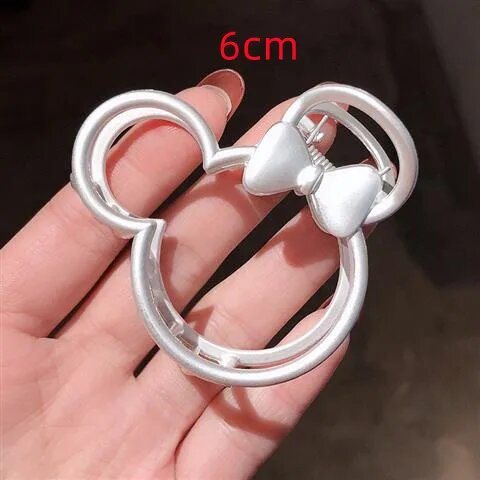 Новинка милые заколки для волос с бантом аниме Микки кавайные модные заколки для волос с героями мультфильмов Минни Маус металлические заколки для девочек подарок