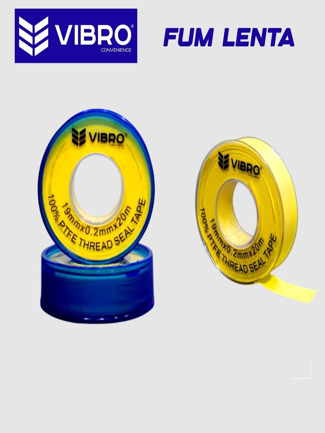 Лента ФУМ, профессиональная, для герметизации резьбы, до +260 °C, 20 м Vibro Фум-лента 20м — фото 1
