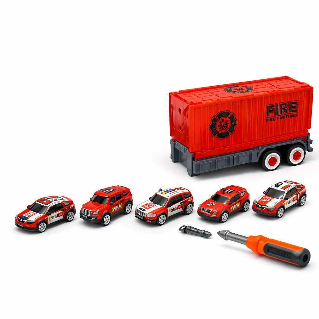 FIRE D.E.P.T. Assemble Toys – Набор пожарных машин с катапультой — фото 1