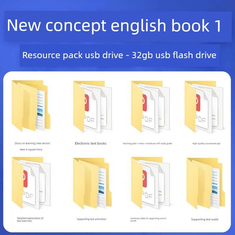 Видеоуроки по английскому языку New Concept Book 1 на 32 ГБ USB-накопитель с лексикой, произношением и грамматикой