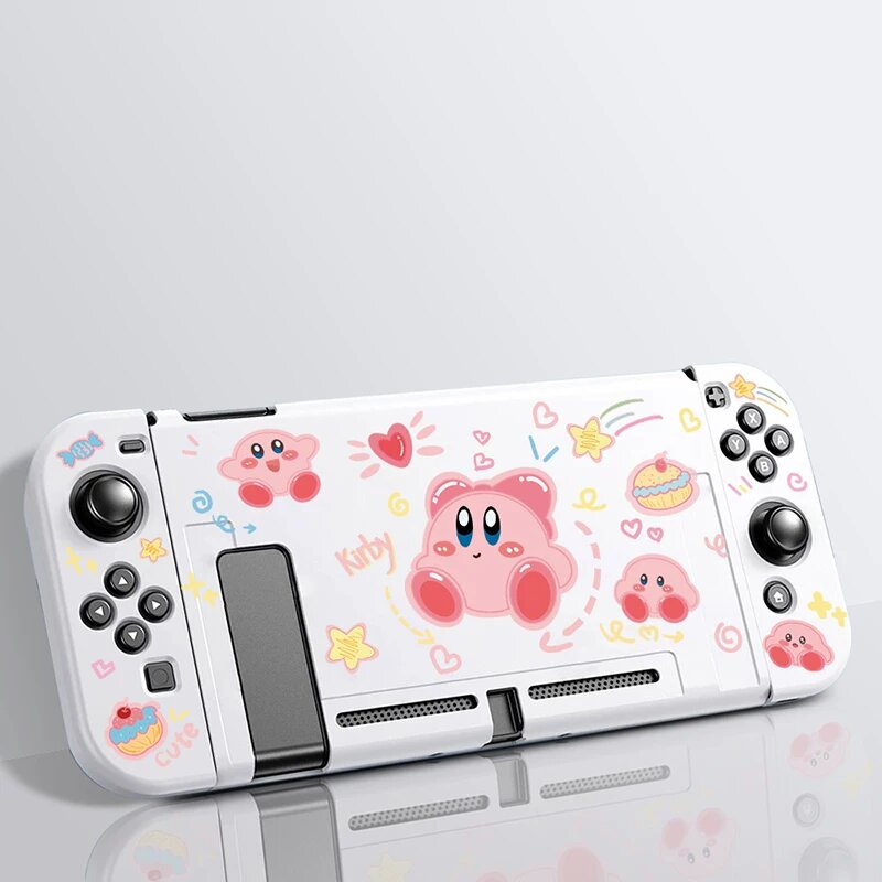 Чехол-накладка, для Nintendo Switch, мягкий, для кожи, с крышкой-качелькой