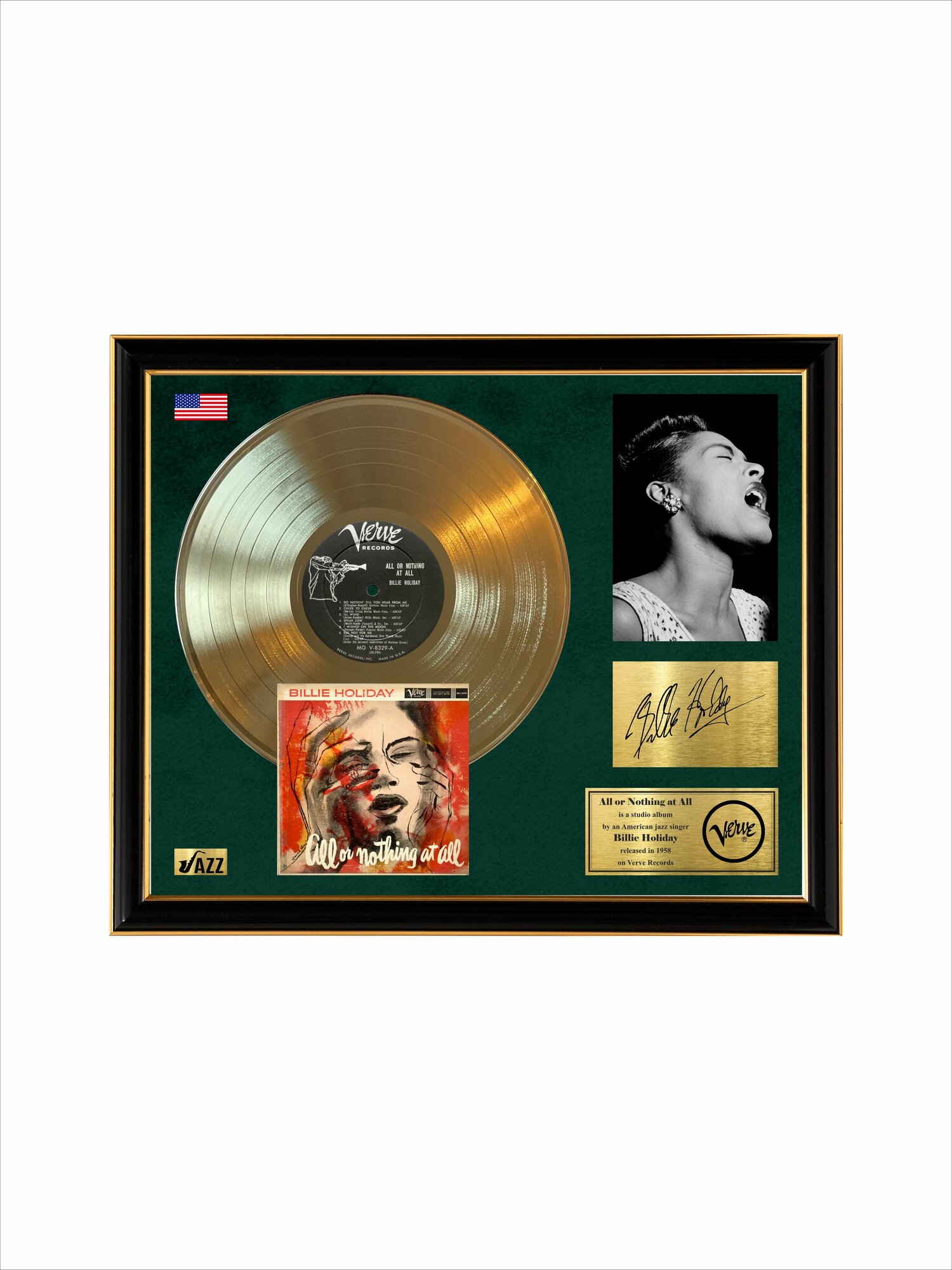Виниловая пластинка Billie Holiday All or Nothing at All в рамке