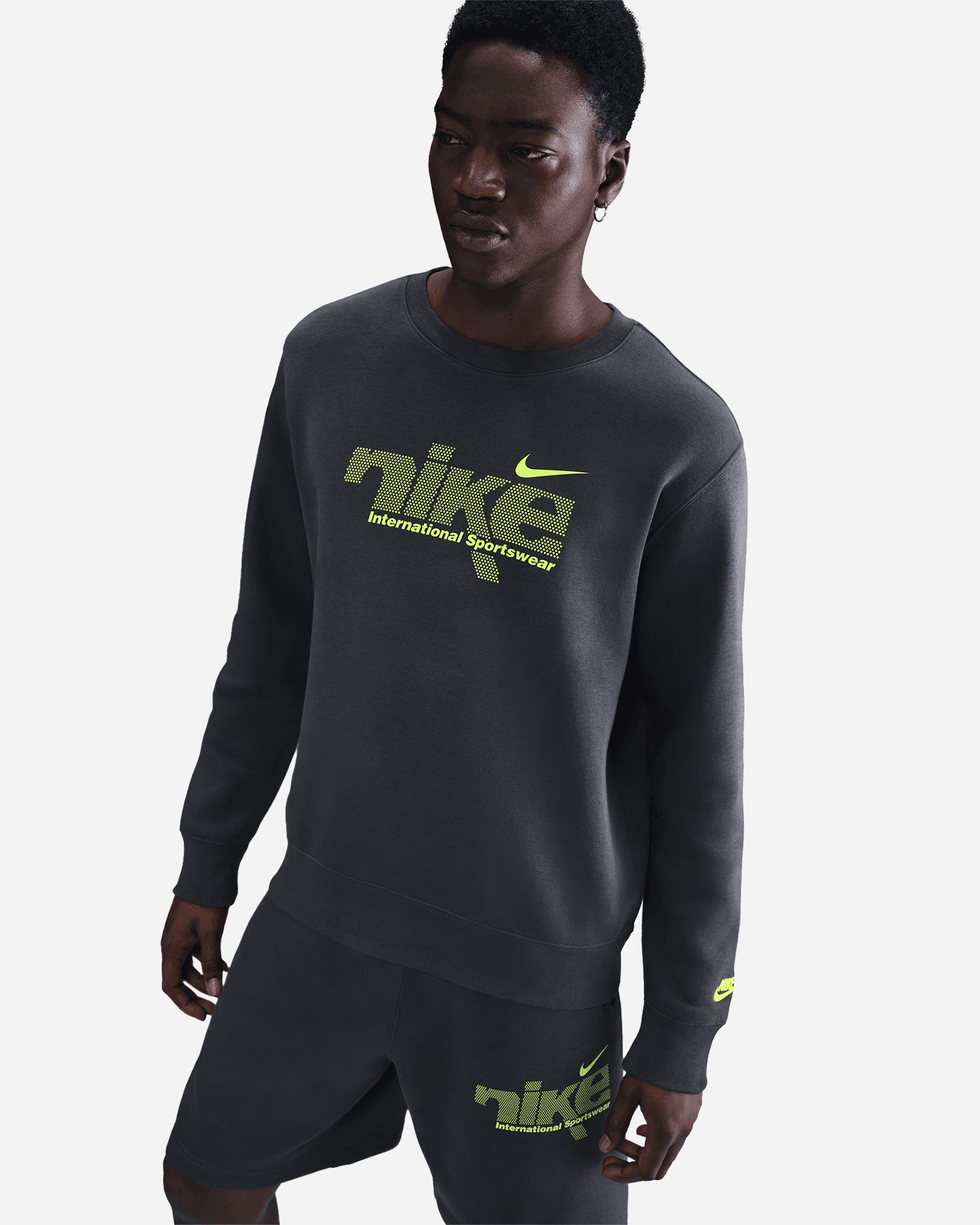 Свитшот спортивный NIKE Club, размер 2XL, , темно-серый — фото 1