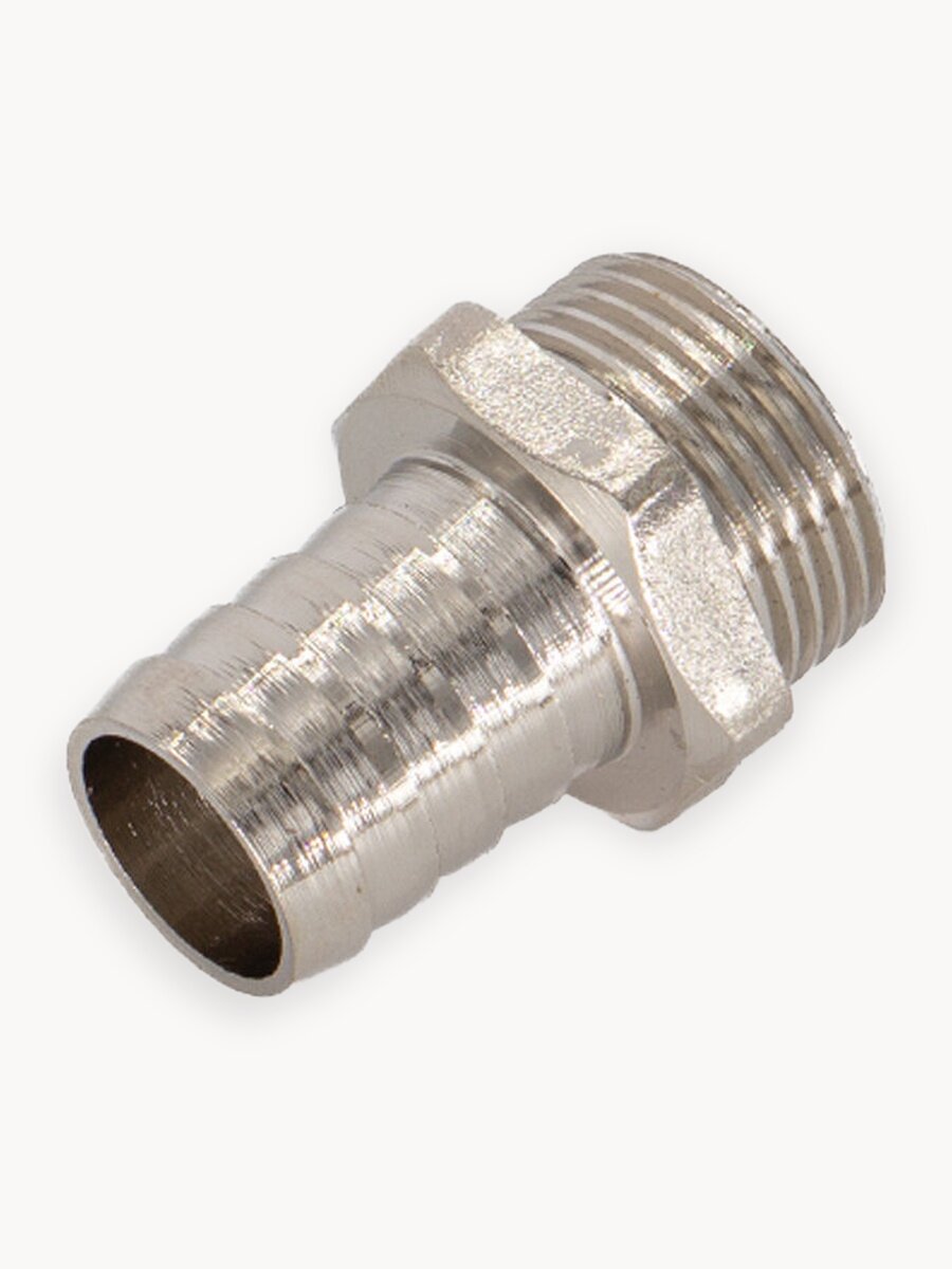 Штуцер для шланга, 1/2", 16 мм, c наружной резьбой