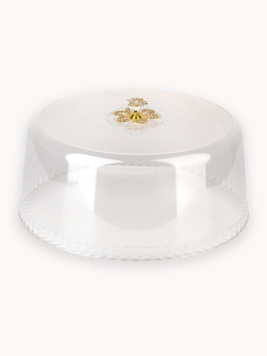 Крышка Nouvelle, с ручкой, прозрачная, пластик/нержавеющая сталь, 30x30 см