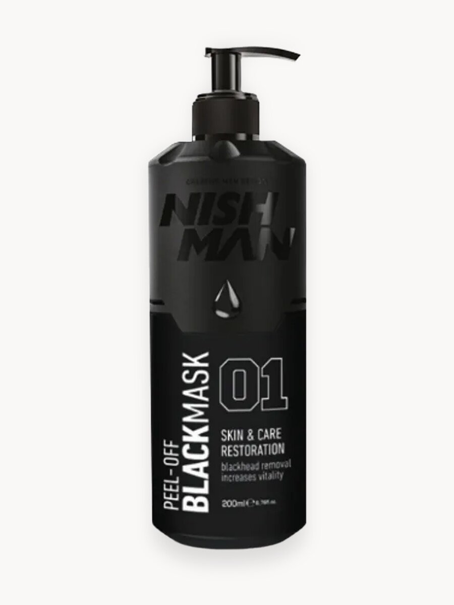 Маска для лица черная NISHMAN BLACK PEEL OFF MASK (очищает от черных точек, питает и омолаживает кожу) , 200 мл