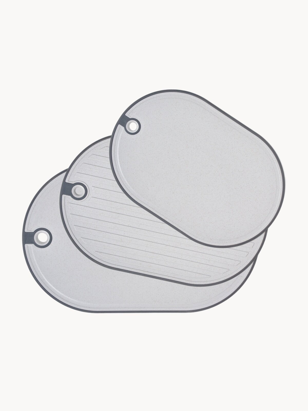 Доска разделочная Homsly с подставкой серая, набор 3 штуки