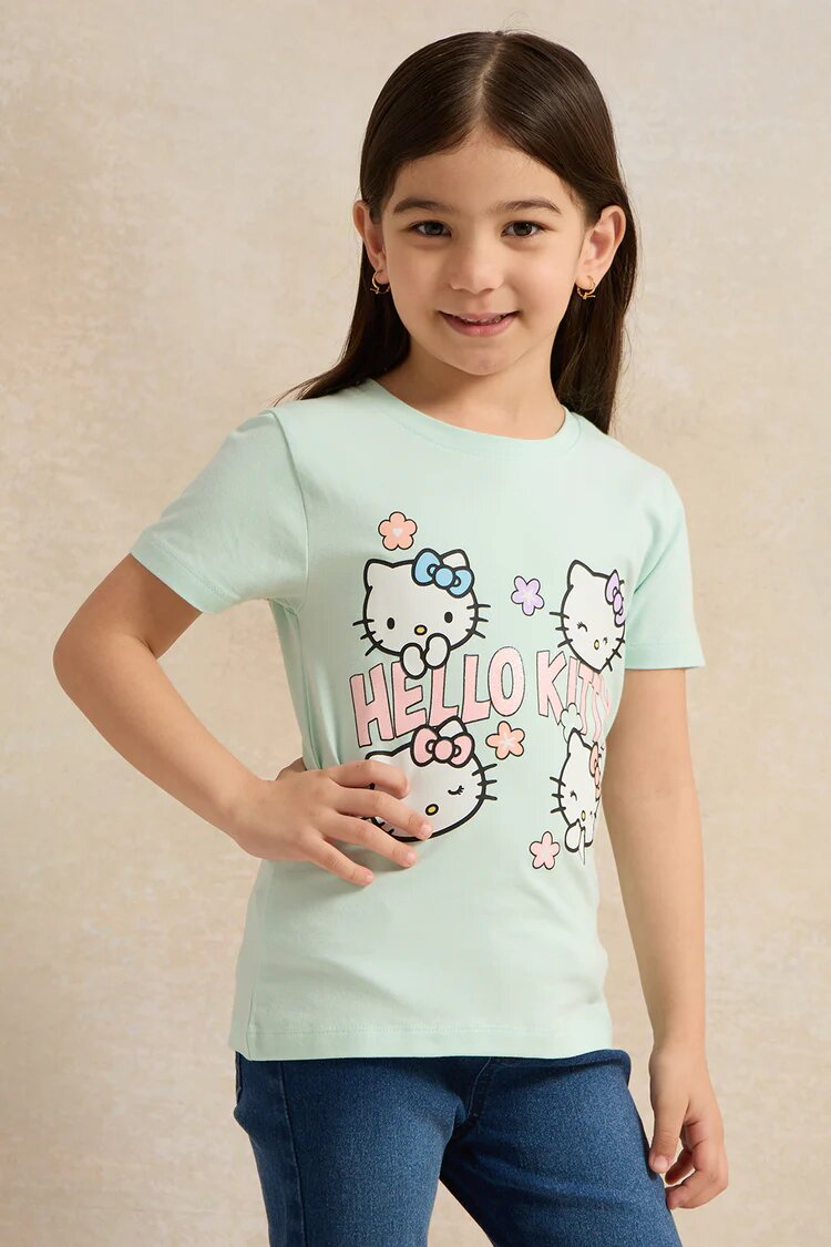 Футболка REDTAG, размер 2-3 года, мятный — фото 1