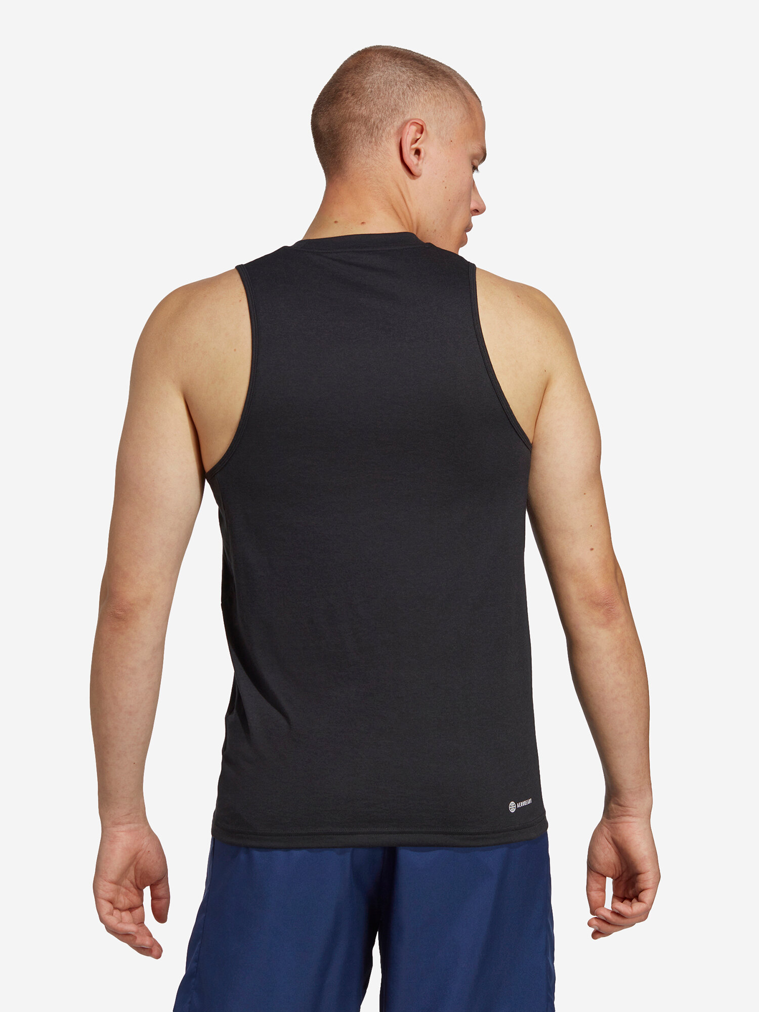 Майка спортивная adidas, размер M, черный — фото 1