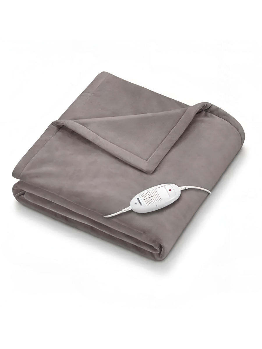 Электрическое одеяло Beurer Cosy Taupe HD75, плюш, 180х130см, 6 режимов, Германия