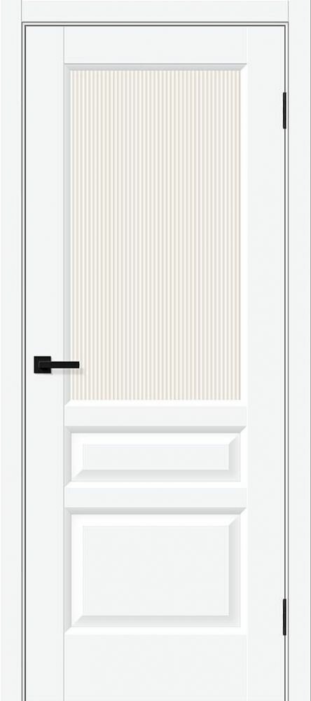 Межкомнатная Дверь ПЭТ Bravo Неоклассик-35 White Silk / Magic Moru 900х2000мм (полотно 1шт) / Браво.