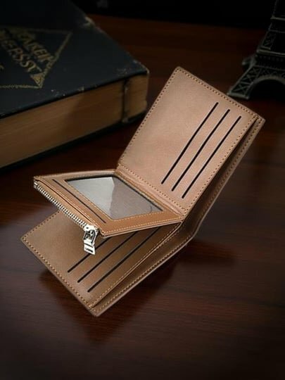 Кошелек , фактура гладкая, коричневый — фото 1