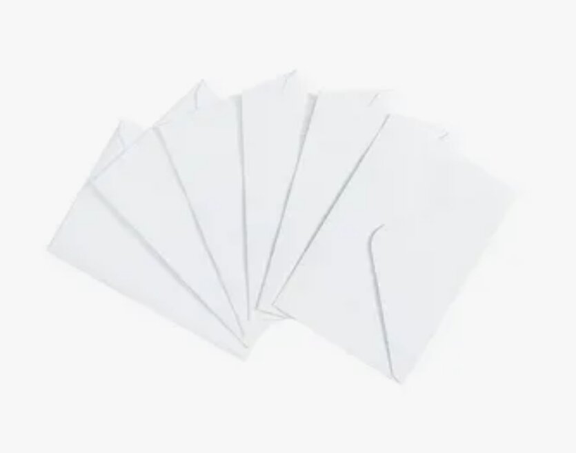 Конверты бумажные белые Формат А5 10шт в упаковке для писем, приглашений, открыток, денег — фото 1