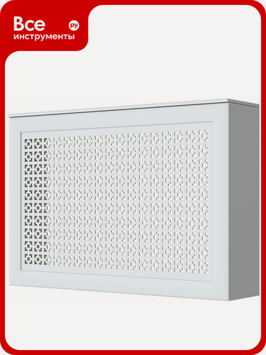 Изображение товара Экран для радиатора Cosca Decor Модерн Дамаско, белый, изготовлен из МДФ с покрытием ХДФ и финишной пленкой, бытовой