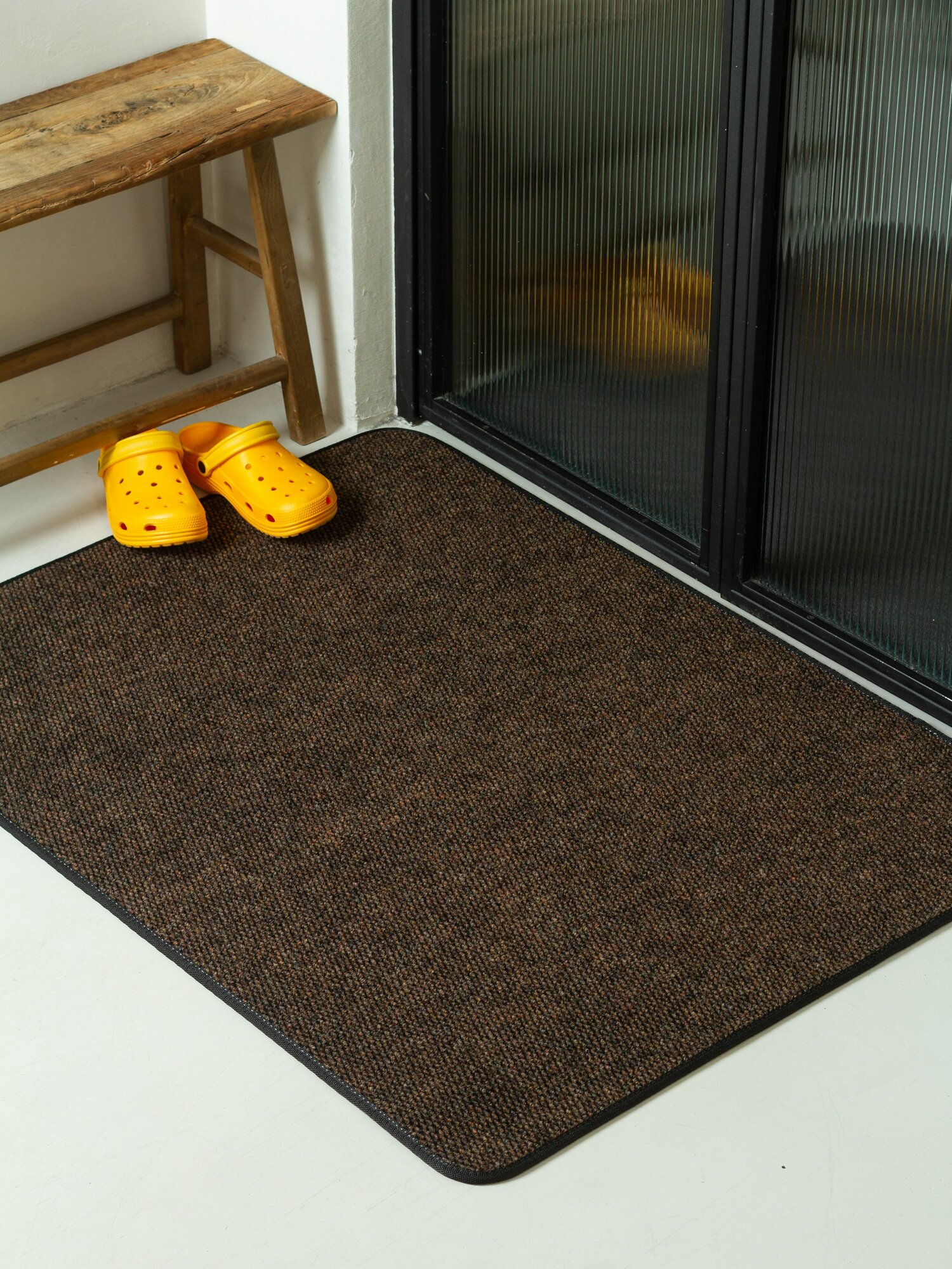 Ковертут Коврик 90 х 120 см коричневый входной грязезащитный придверный влаговпитывающий прорезиненный противоскользящий в прихожую