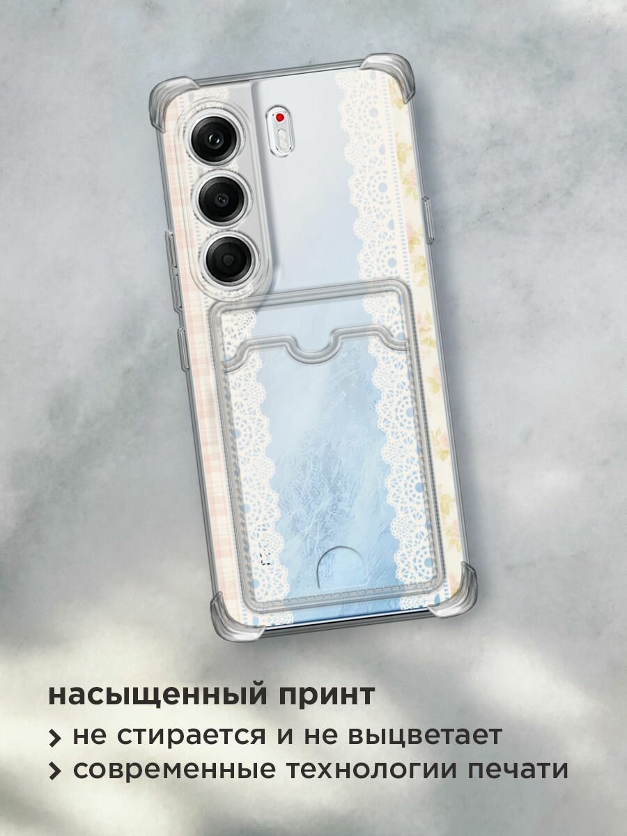 Чехол на Tecno Camon 40 Pro (Текно Камон 40 Про) с картой и принтом "Белая скатерть" — фото 1