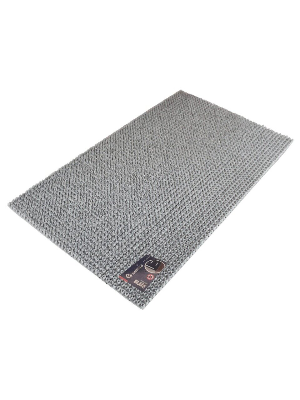 Коврик придверный в прихожую грязезащитный 60х90 см серый