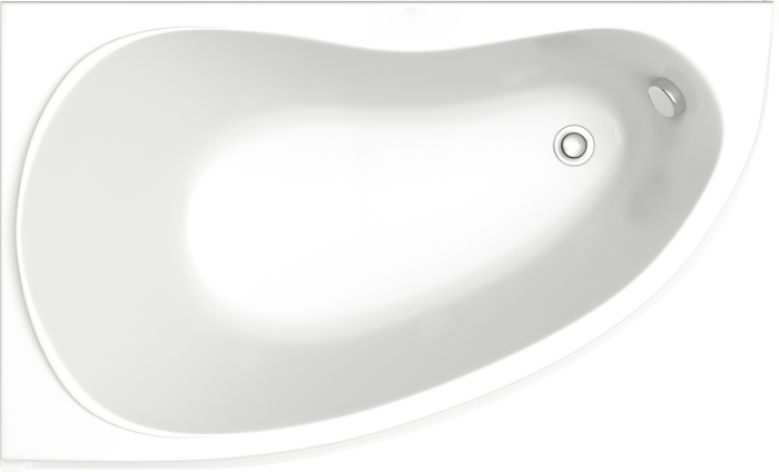Акриловая ванна Bas Алегра L 150x90 см угловая левая пристенная белая асимметричная с каркасом