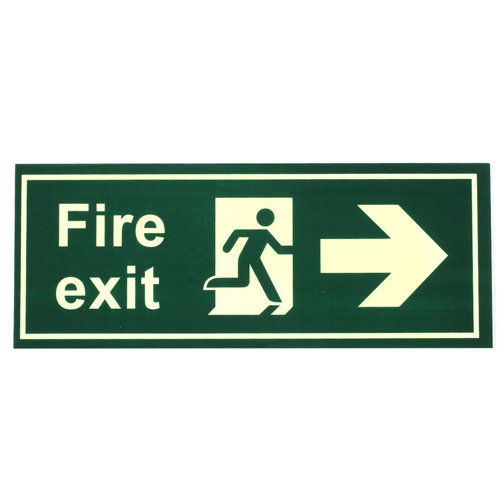 Fire Safety Exit Sign Warning Guidance Signage Luminous для лестницы коридора гостиницы подвала тип 8 материал ABS размер 360*140мм вес упаковки 47г в комплект входят 1шт Fire Exit Sign