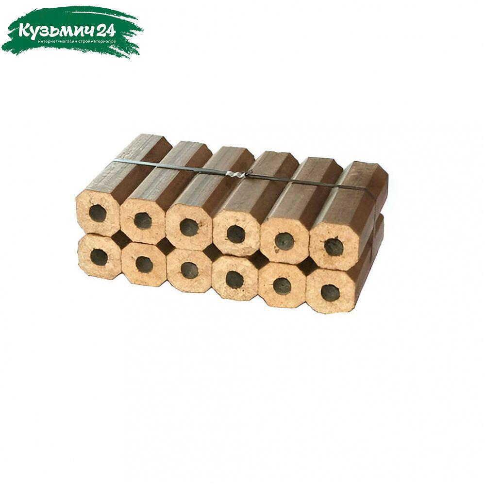 Брикеты топливные Pini Kay евродрова березовые в упаковке 12 штук 1 уп.