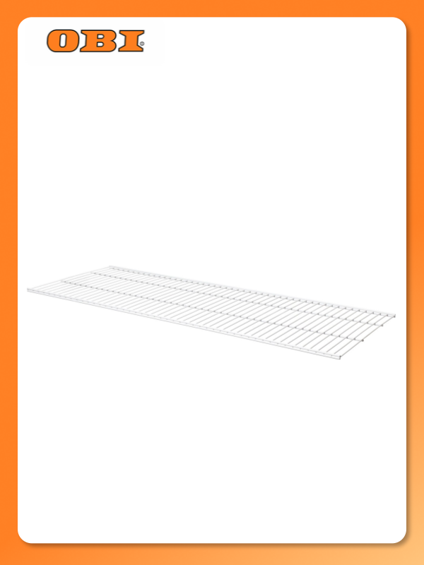 Полка универсальная Larvij белая 15x1206х406 мм