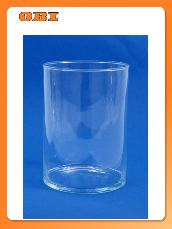 Ваза Evis Киноми  цилиндрическая  прозрачная  стекло  140х200мм