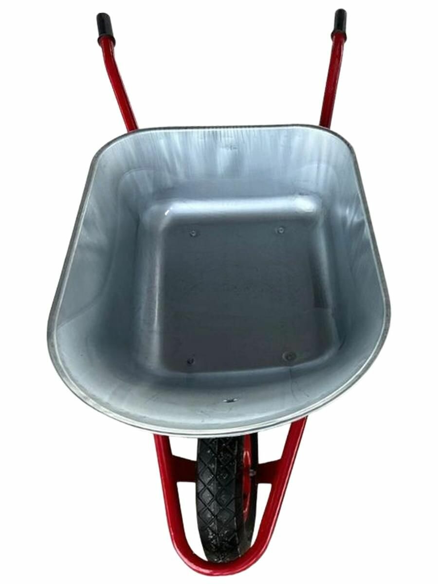 Тачка строительная/Тележка садовая одноколесная 5009M1 122 литра (20/365/33 колесо 12/100 c втулкой) красная профи 200кг